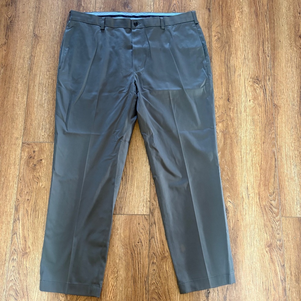 Brooks Brothers Clark Advantage Chino Dress Pants Gray Mens 40x30 Lightweight